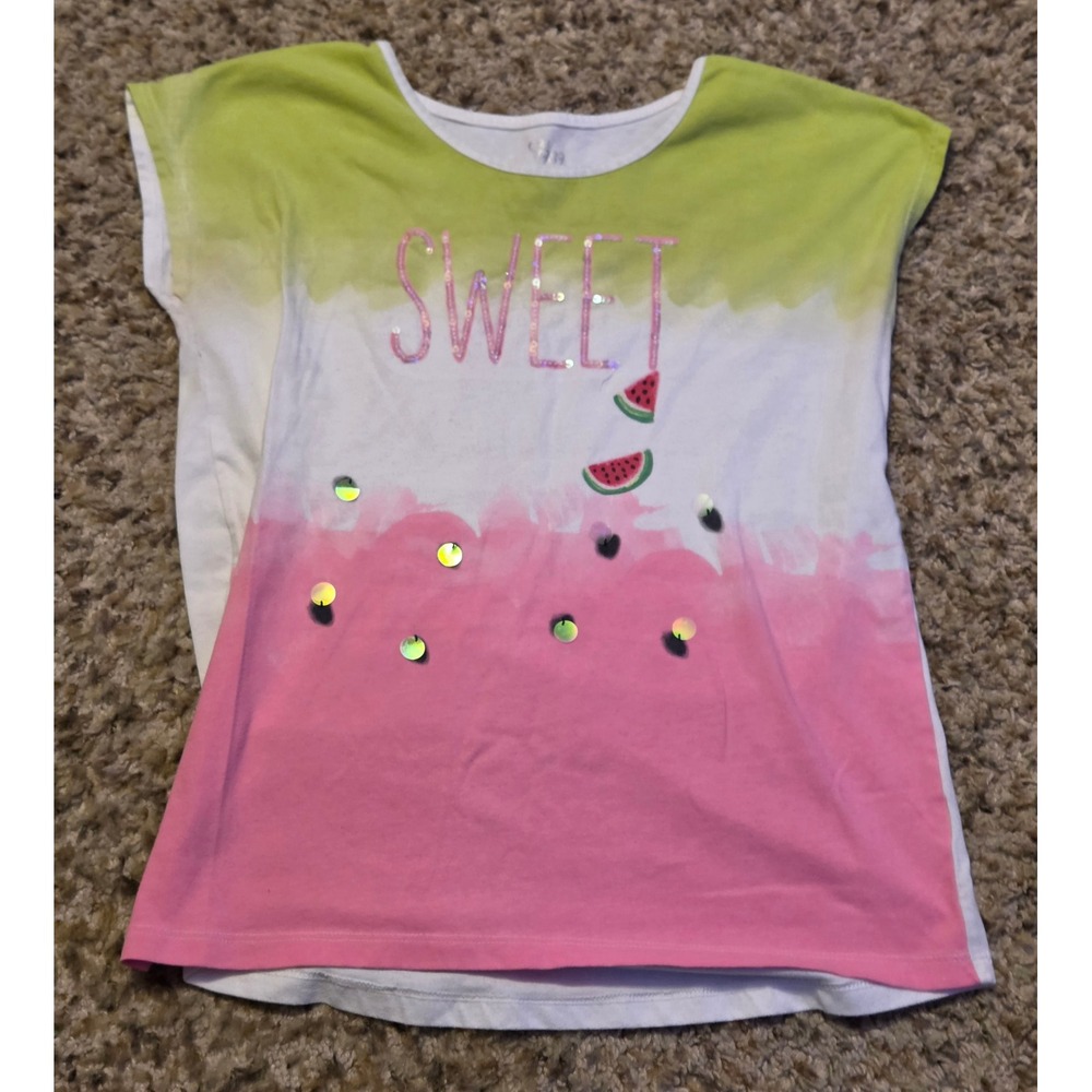 1989 Place Sweet Graphic T-Shirt Watermelon XL‎ (14) Multicolor Green Pink White